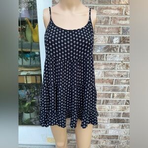 Black & White En Crème Babydoll Boho Tank Top